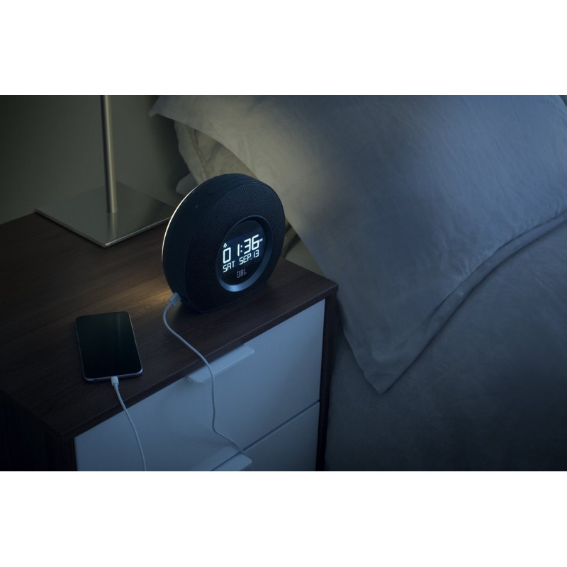 Radio réveil Bluetooth avec ports USB et lumière ambiante