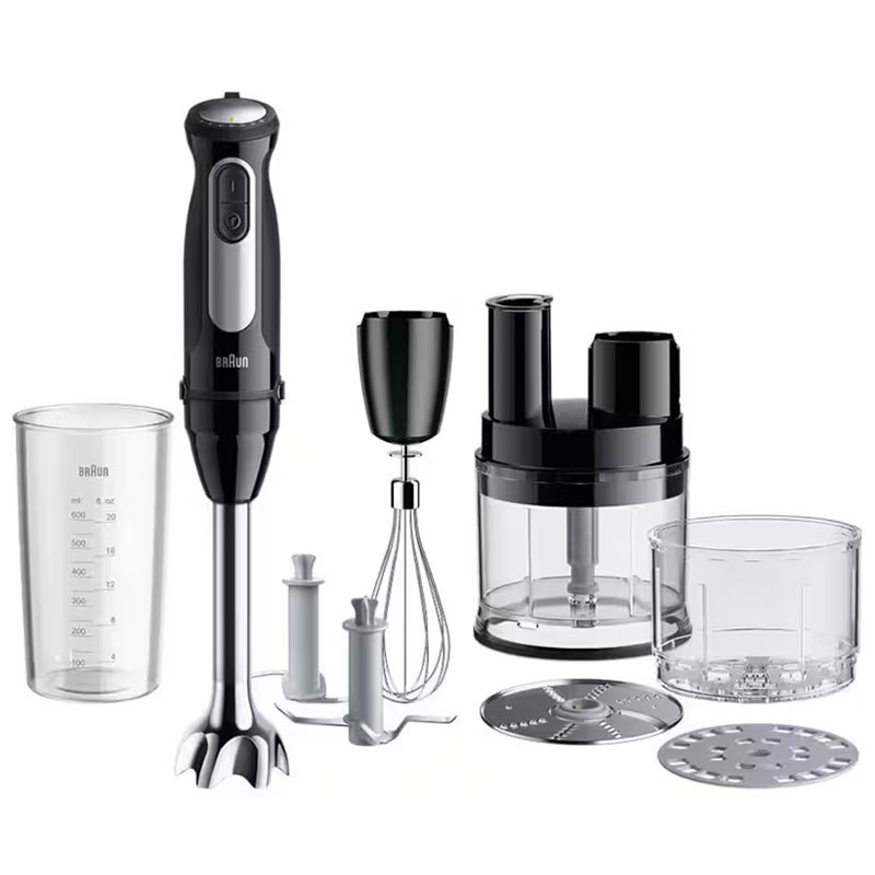 Mixeur plongeant BRAUN 8 en1 / 1000W / Noir