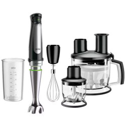 Mixeur plongeant BRAUN 9 en 1 / 1000W / Noir