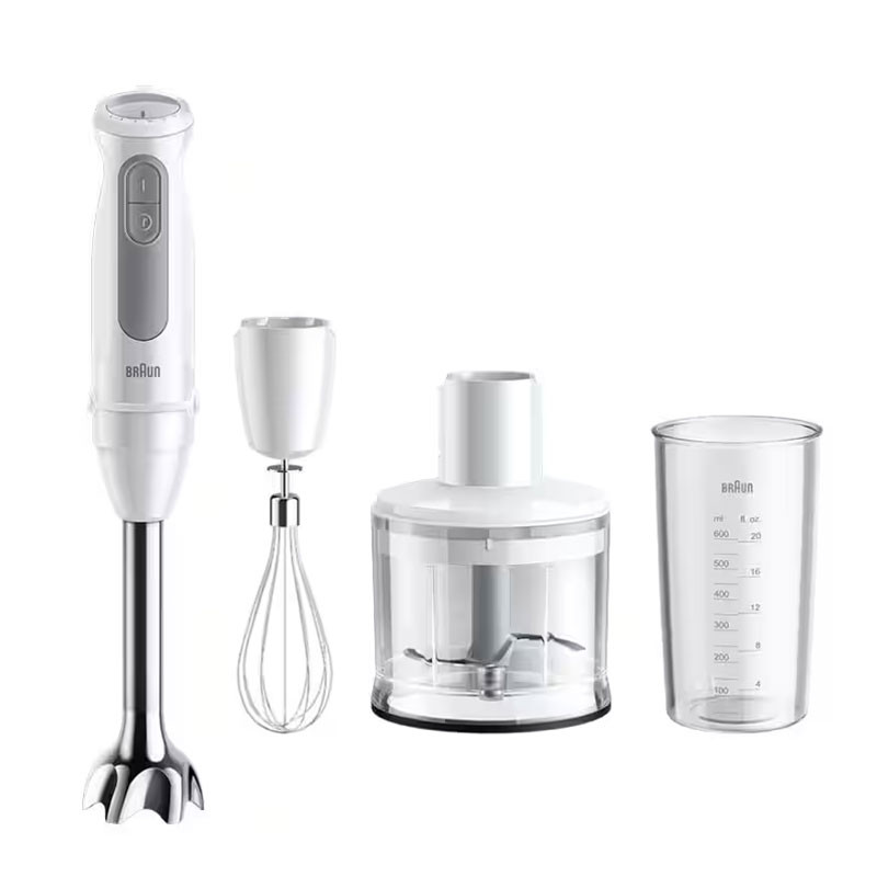 Mixeur plongeant BRAUN 3 en 1 / 1000W  / Blanc