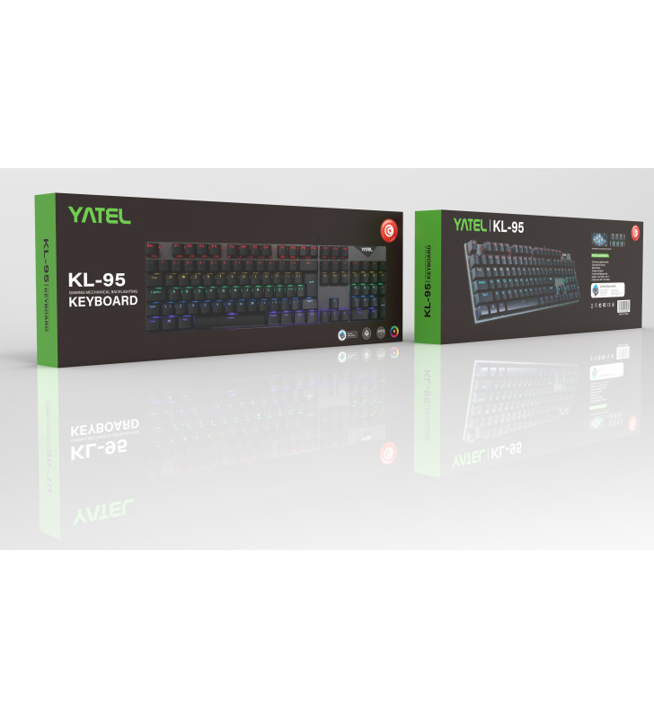 Clavier Gaming Mécanique Filaire YATEL KL95 / Noir