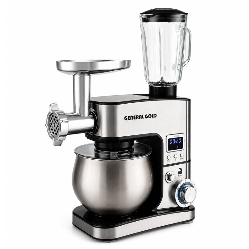 Robot Pétrin GENERAL GOLD 5 Litres / 1300W / SILVER avec accessoires