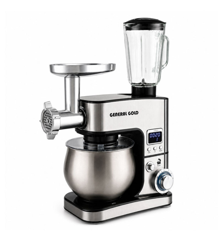 Robot Pétrin GENERAL GOLD 5 Litres / 1300W / SILVER avec accessoires