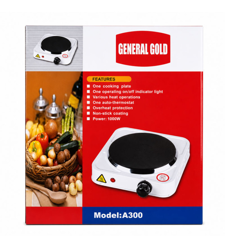 Réchaud Plat Electrique GENERAL GOLD 1 FEUX / Blanc