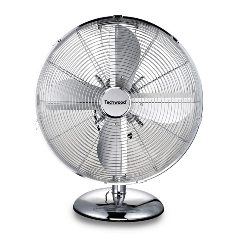 Ventilateur de Table TECHWOOD finition chromée 30CM