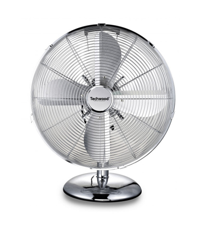 Ventilateur de Table TECHWOOD finition chromée 30CM