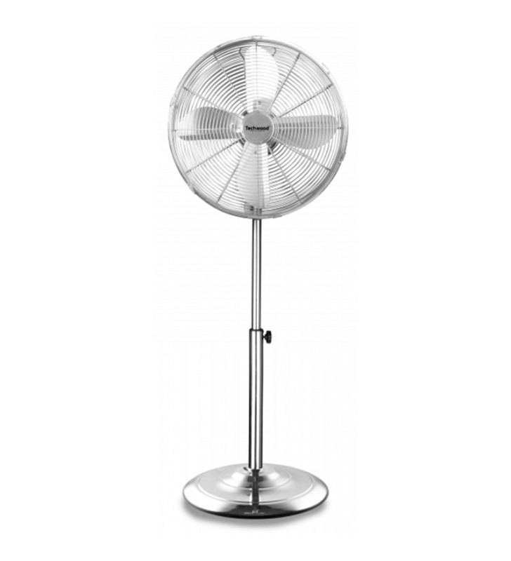 Ventilateur sur pied TECHWOOD 50W Finition chromée 40CM
