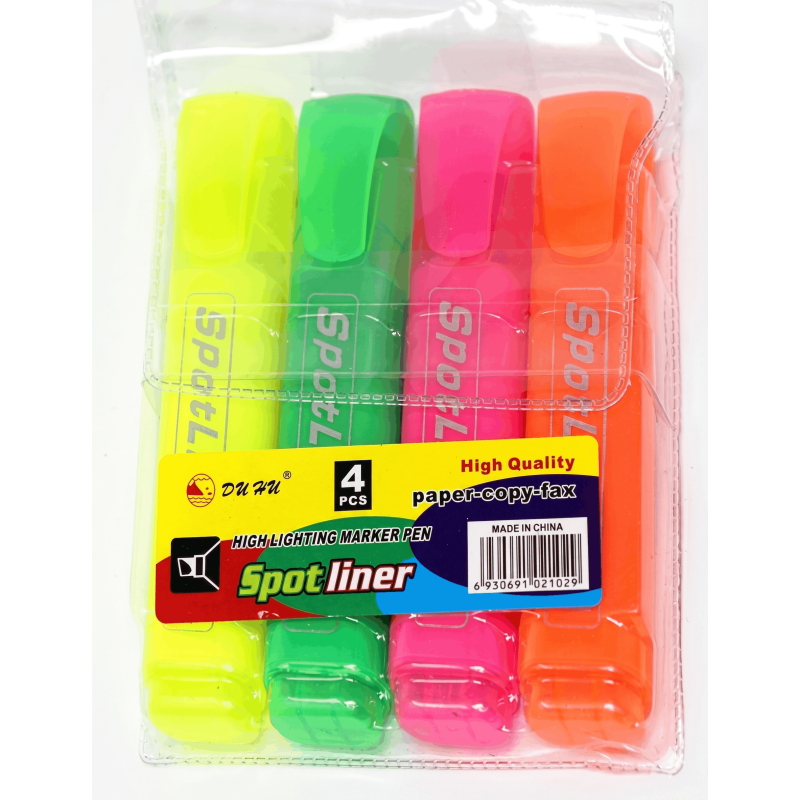4x Surligneurs 4 marqueurs fluo SPOTLINER