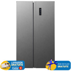 Réfrigérateur TELEFUNKEN No Frost Side by Side 563 Litres / inox avec afficheur