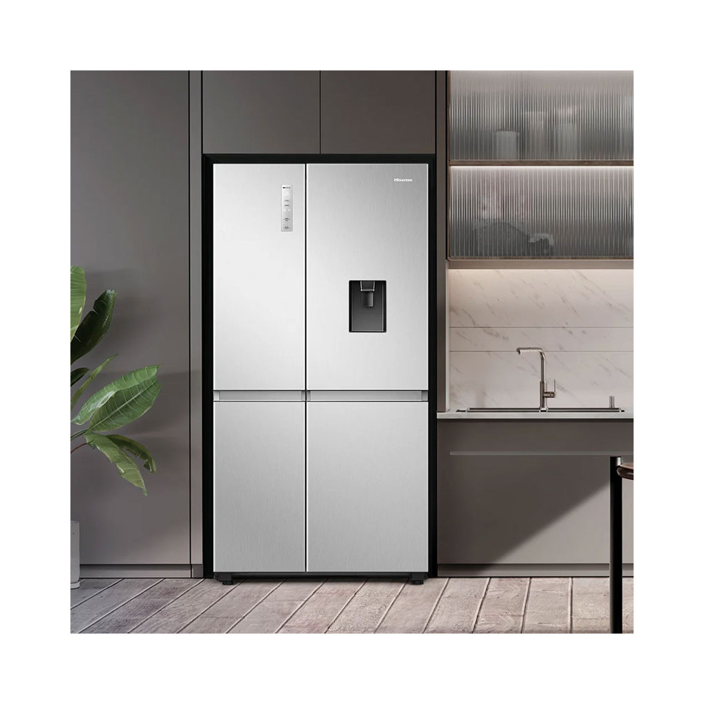 Réfrigérateur HISENSE No Frost Side By Side INVERTER 637 Litres / INOX Avec Afficheur et Distributeur d'eau