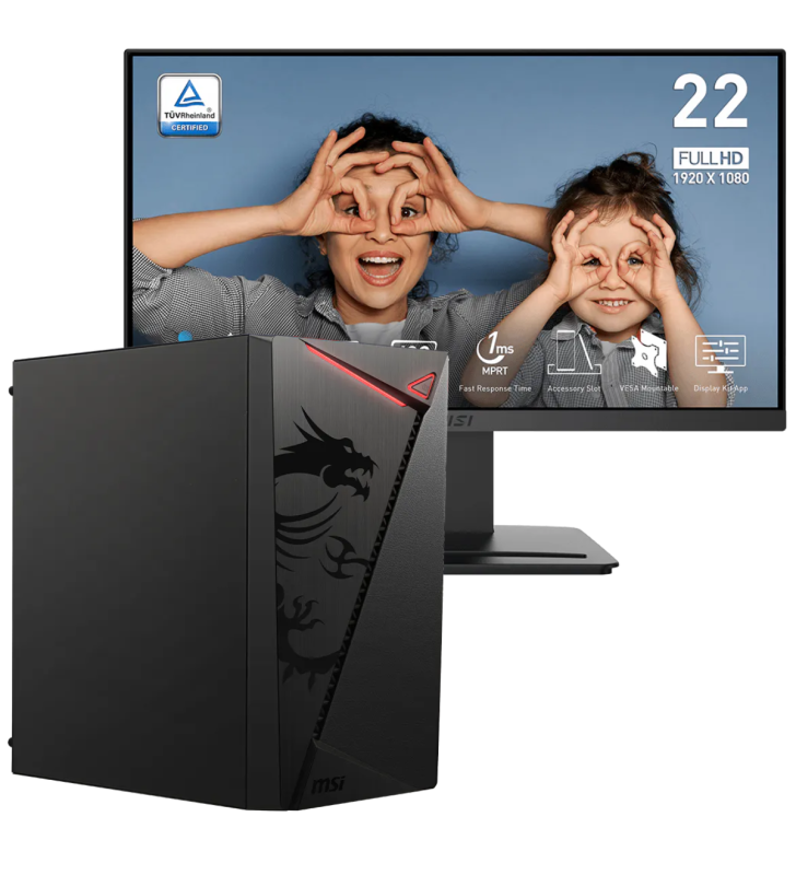 Pc de bureau MSI / G6405 / 8 Go Avec Écran MSI Pro MP223 E2 21.45" Full HD VA / 100 Hz