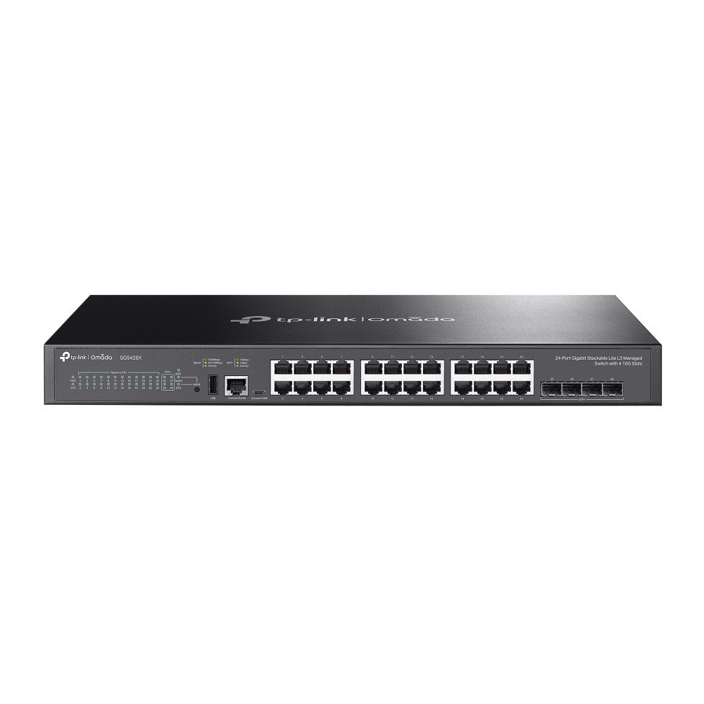 Switch Omada TP-Link 24 Ports L3 rackable avec 4 emplacements 10G