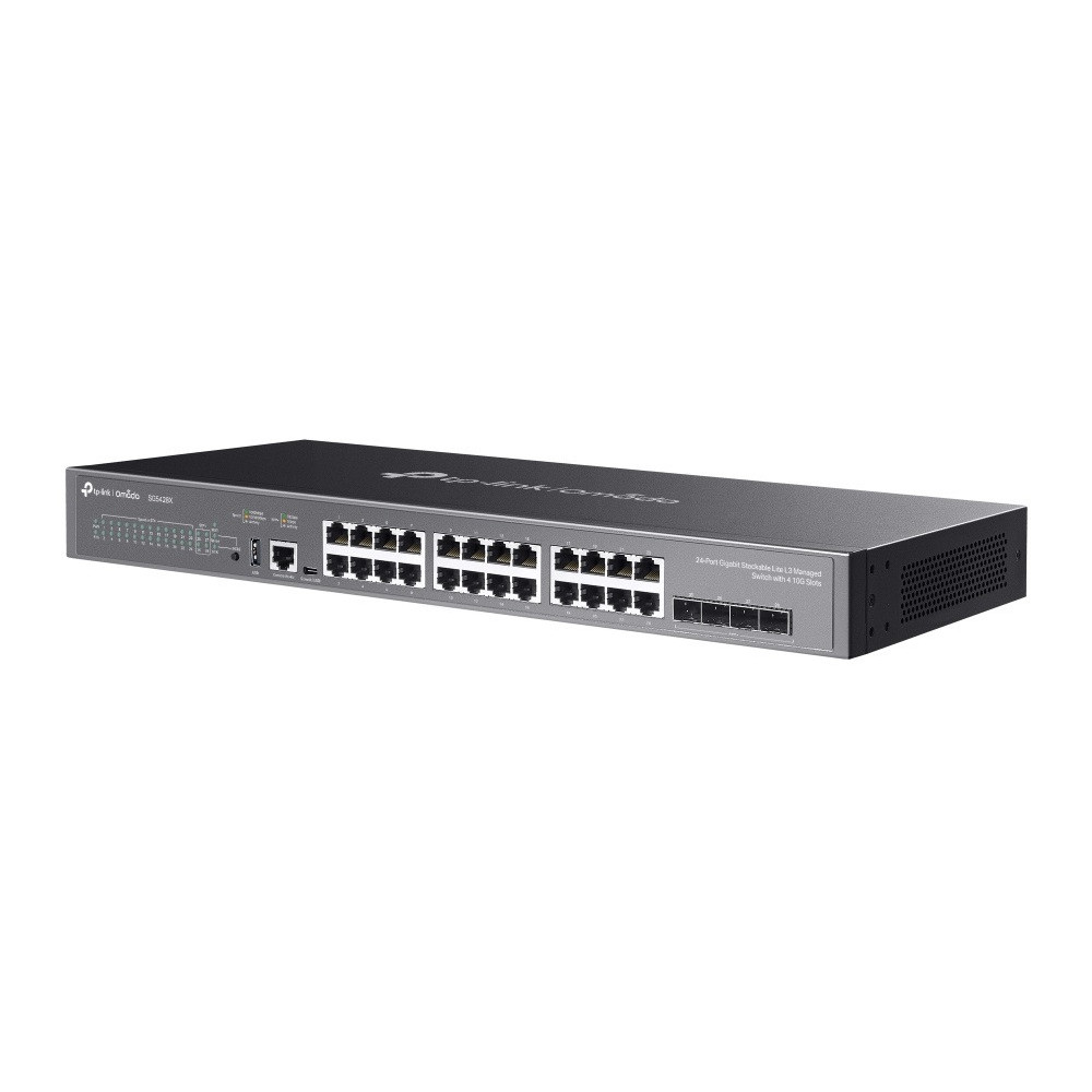 Switch Omada TP-Link 24 Ports L3 rackable avec 4 emplacements 10G