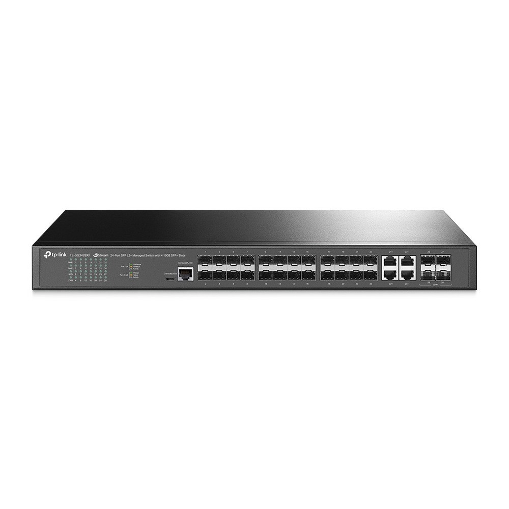 Commutateur géré JetStream TP-Link 24 ports SFP L2+ avec 4 emplacements SFP+ 10GE