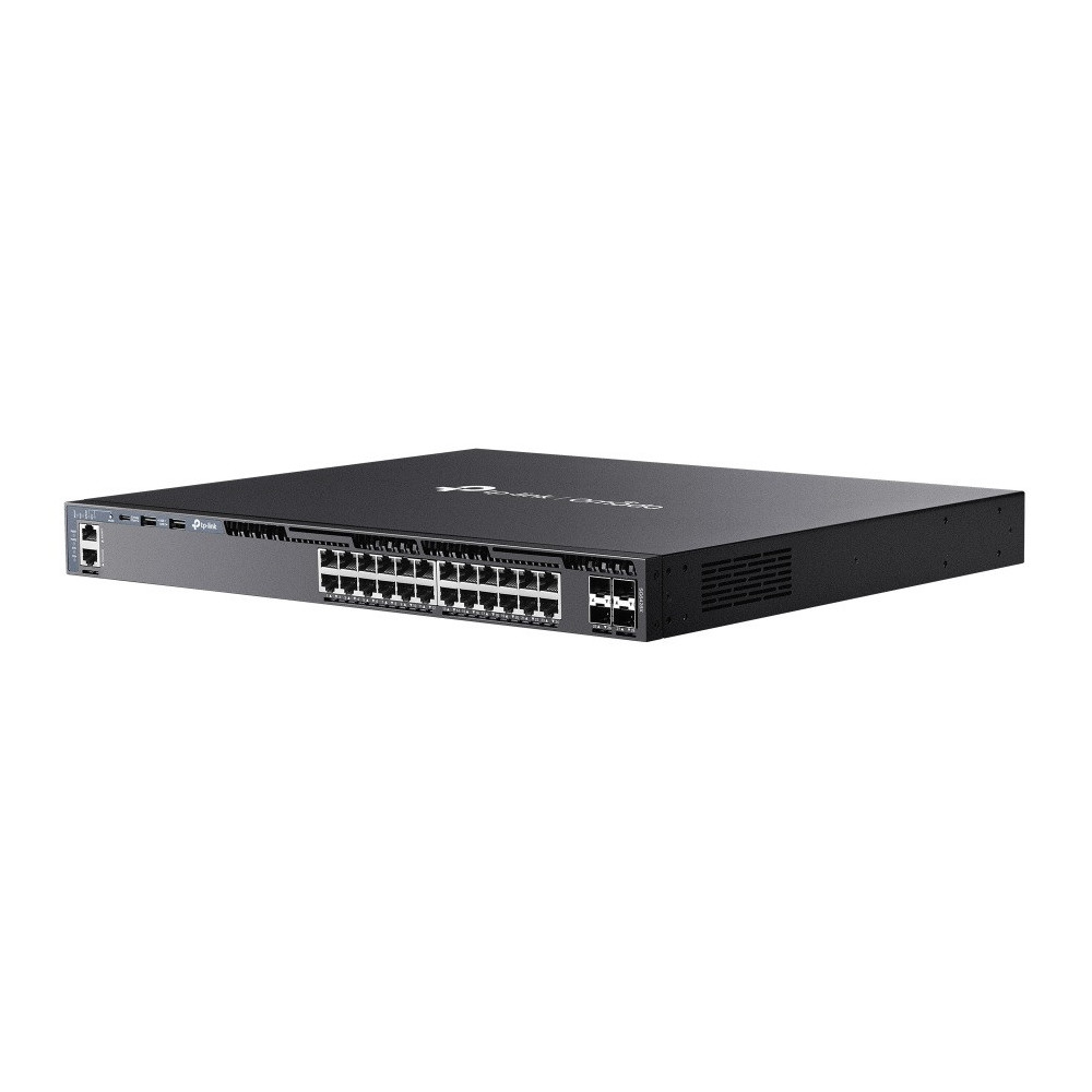 Commutateur Administrable L3 empilable Gigabit Omada TP-Link à 24 ports avec 4 emplacements 10G