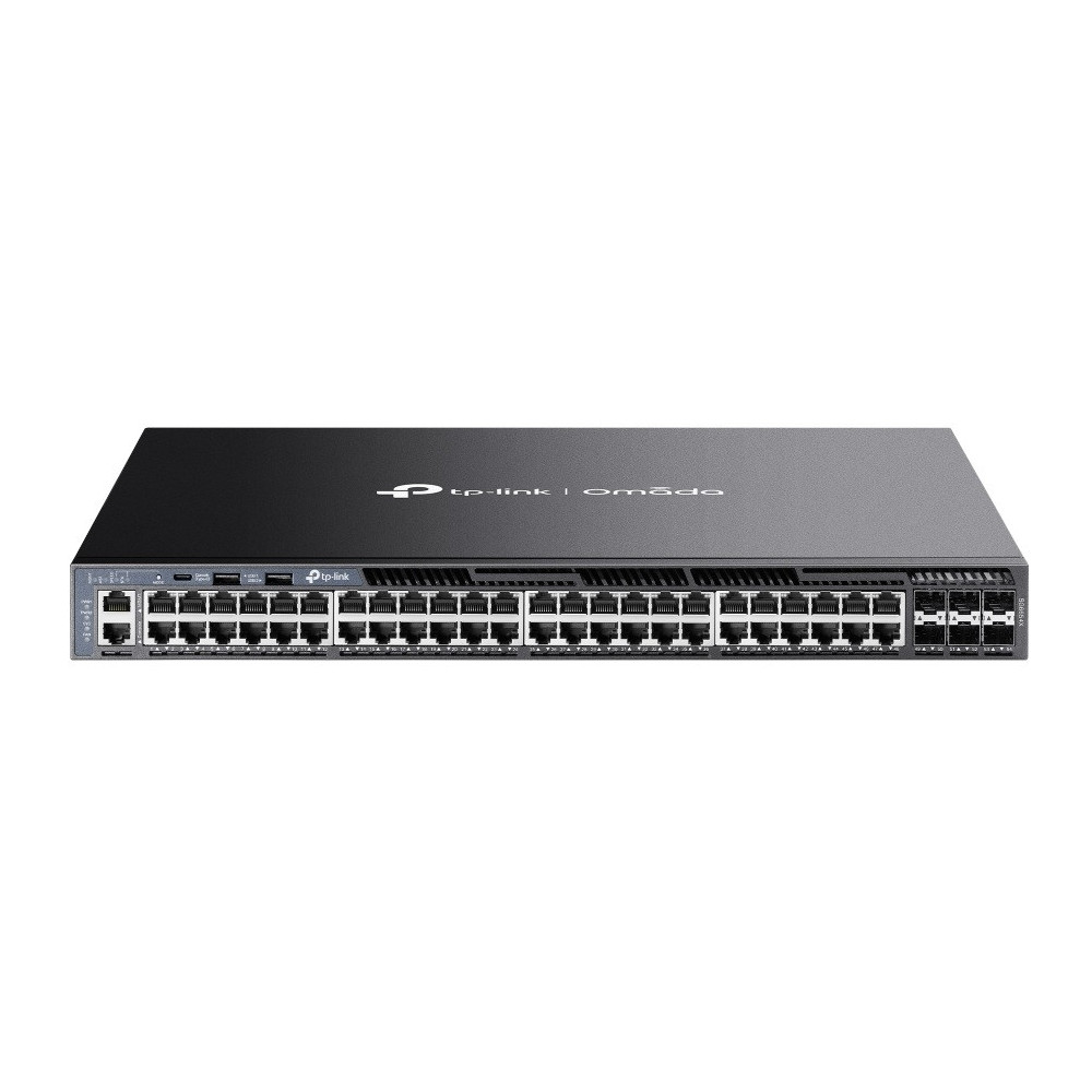Commutateur administrable L3 empilable Gigabit Omada TP-Link 48 ports avec 6 emplacements 10G