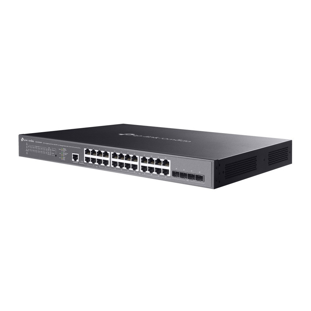 Switch administrable Omada TP-Link 24 ports Gigabit et 4 ports 10GE SFP+ L2+ avec 16 ports PoE+ et 8 ports PoE++