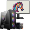 Setup Gamer Special Pc de Bureau Gaming / Ryzen 5 3400G / Vega 11 / 8 Go Avec Écran Gaming REDRAGON 21.5" FHD / 120 Hz