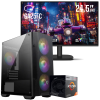 Setup Gamer Special Pc de Bureau Gaming / Ryzen 5 3400G / Vega 11 / 16 Go + Écran Gaming Cooler Master 24.5" FHD IPS / 120 Hz