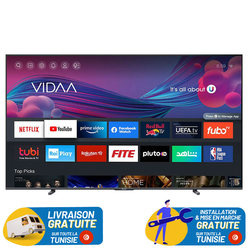 HISENSE 75'' QLED UHD 4K Smart TV + TV HISENSE 43" UHD OFFERTE