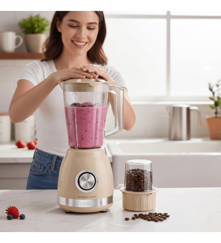 Blender 2EN1 LEXICAL LBL-1522-3-BG 500W 1.8L - BEIGE