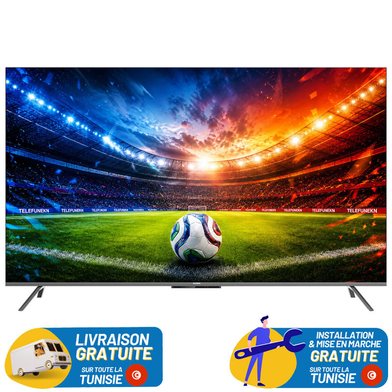 TV 85" QLED TELEFUNKEN G4FN GOOGLE TV 4K AVEC RÉCEPTEUR INTÉGRÉ