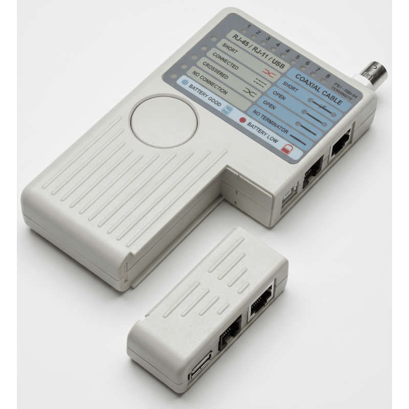 Testeur de câbles RJ11 / RJ45 / BNC / USB
