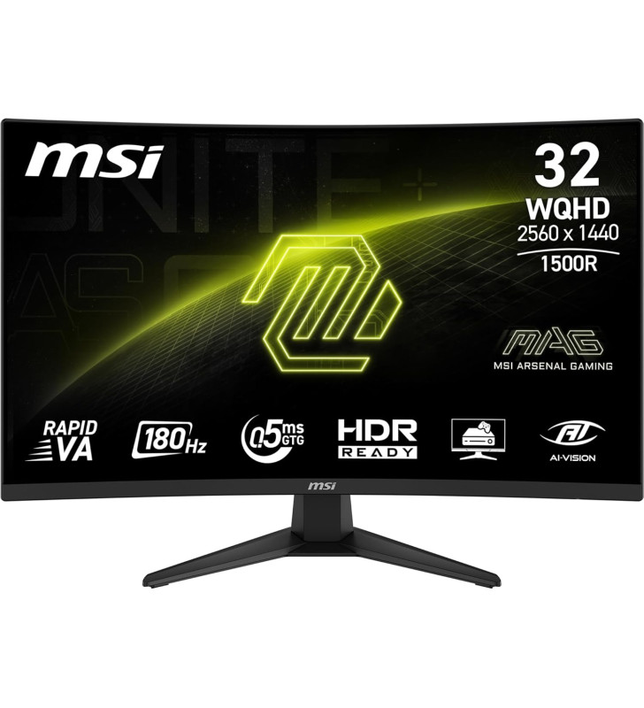 Écran Gaming CURVED MSI MAG 321CQ E18 32" WQHD VA / 180 Hz / 0.5 ms / HDMI / DP / Noir