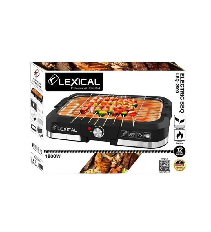 Barbecue électrique LEXICAL / 1800W / Noir