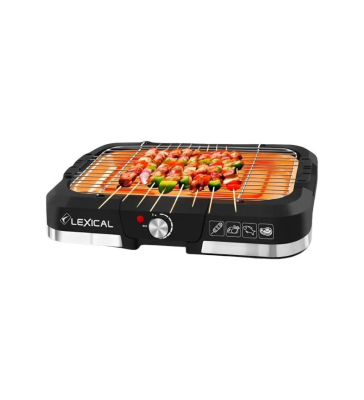 Barbecue électrique LEXICAL / 1800W / Noir