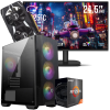 Setup Gamer Special Pc de Bureau Gaming / Ryzen 5 5500 / RTX 3050 6G / 16 Go Avec Écran Gaming Cooler Master 24.5" Full HD IPS / 120 Hz