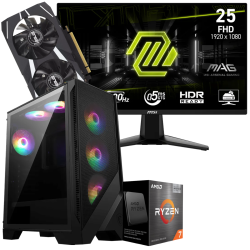 Setup Gamer Special Gaming / Ryzen 7 5700 / RTX 3050 6G / 32GB Avec Gaming MSI MAG 255F E20 24.5" Full HD IPS / 200 Hz - MSI
