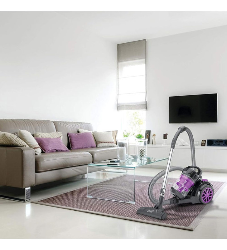 Aspirateur BLACK & DECKER 2.5 Litres / 1800W / Noir et Violet