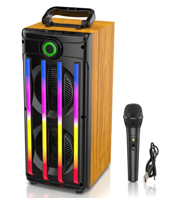 Haut-parleur Bluetooth SING-E JQS9401 / RGB / 10W Haute puissance