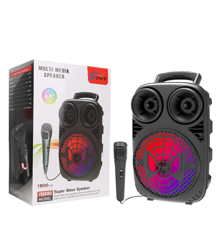 Haut-parleur Bluetooth ZQS6163 / 15W / Avec Microphone Sans fil / Noir