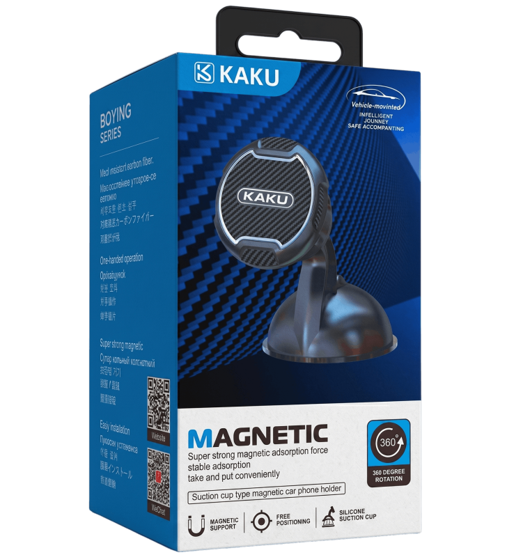 Support Voiture Magnétique KAKU Pour Smartphone KSC-424C / Noir