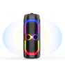 Haut-parleur sans fil haute qualité avec microphone et lumière ambiante RGB / Noir