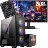 Setup Gamer Special Pc de Bureau Gaming / Ryzen 5 5500 / RTX 5050 8G / 16 Go Avec Écran Gaming Cooler Master 24.5" Full HD IPS / 120 Hz