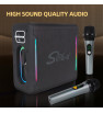 Haut-parleur sans fil Sing-e ZQS-V100 / 2x Microphone / RGB / 60 W / Noir