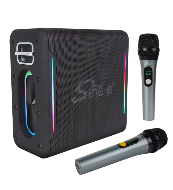 Haut-parleur sans fil Sing-e ZQS-V60 / 2x Microphone / RGB / 120 W / Noir