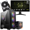 Setup Gamer Special Pc de Bureau Gaming / Ryzen 5 5600GT / RTX 5050 8G / 16 Go Avec Écran Gaming MSI MAG 24" Full HD IPS / 240 Hz