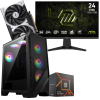 Setup Gamer Special Pc de Bureau Gaming / Ryzen 5 7600 / RTX 5050 8G / 32 Go DDR5 Avec Écran Gaming MSI MAG 24" Full HD IPS / 240 Hz