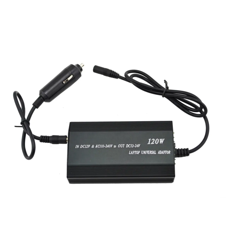 Chargeur Universel Laptop 12V/24V 120W Avec Chargeur Voiture Allume Cigare