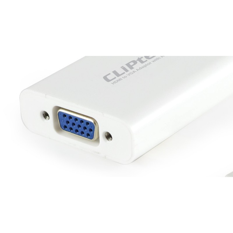 Adaptateur Cliptec Micro HDMI vers VGA avec audio