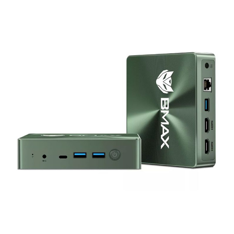 Mini Pc de bureau BMAX B6 PLUS / i3-1000NG4 / 12 Go / 512 Go SSD / Windows 11 / Vert Avec Écran Enter ECR-MO-A03 22" HD / VGA / HDMI / 60 Hz