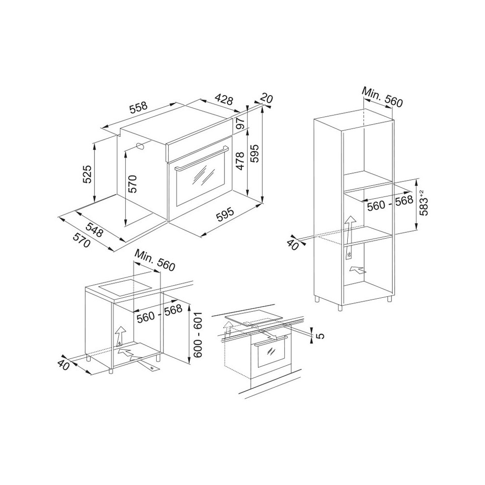 Four Encastrable FRANKE 71 Litres / Noir