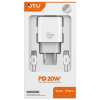 Chargeur Secteur Rapide OTU KT06-I Avec câble Lightning / Type-C / 20 W / Blanc