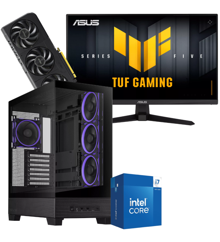 Setup Gamer Special Pc de Bureau Gaming / i7-14700F / RTX 5050 8G / 32 Go Avec Écran Gaming Asus TUF 27" Full HD IPS / 200 Hz