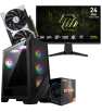 Setup Gamer Special Pc de Bureau Gaming / Ryzen 5 5600 / RTX 5060 8G / 16 Go Avec Écran Gaming MSI MAG 24" Full HD IPS / 240 Hz