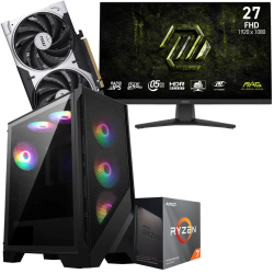 Setup Gamer Special Pc de Bureau Gaming / Ryzen 7 5700 / RTX 5060 8G / 32 Go Avec Écran Gaming MSI MAG 27" Full HD IPS / 240 Hz